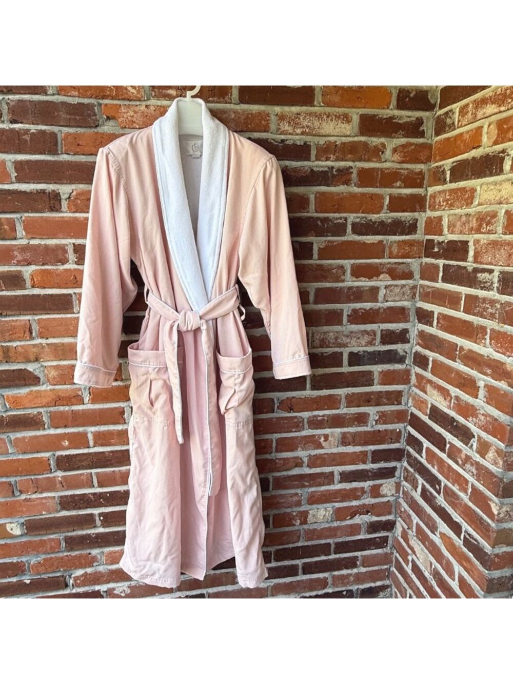Chadsworth & Haig Ultimate Doeskin Brushed Microfiber Terry-Lined Robe Pink M